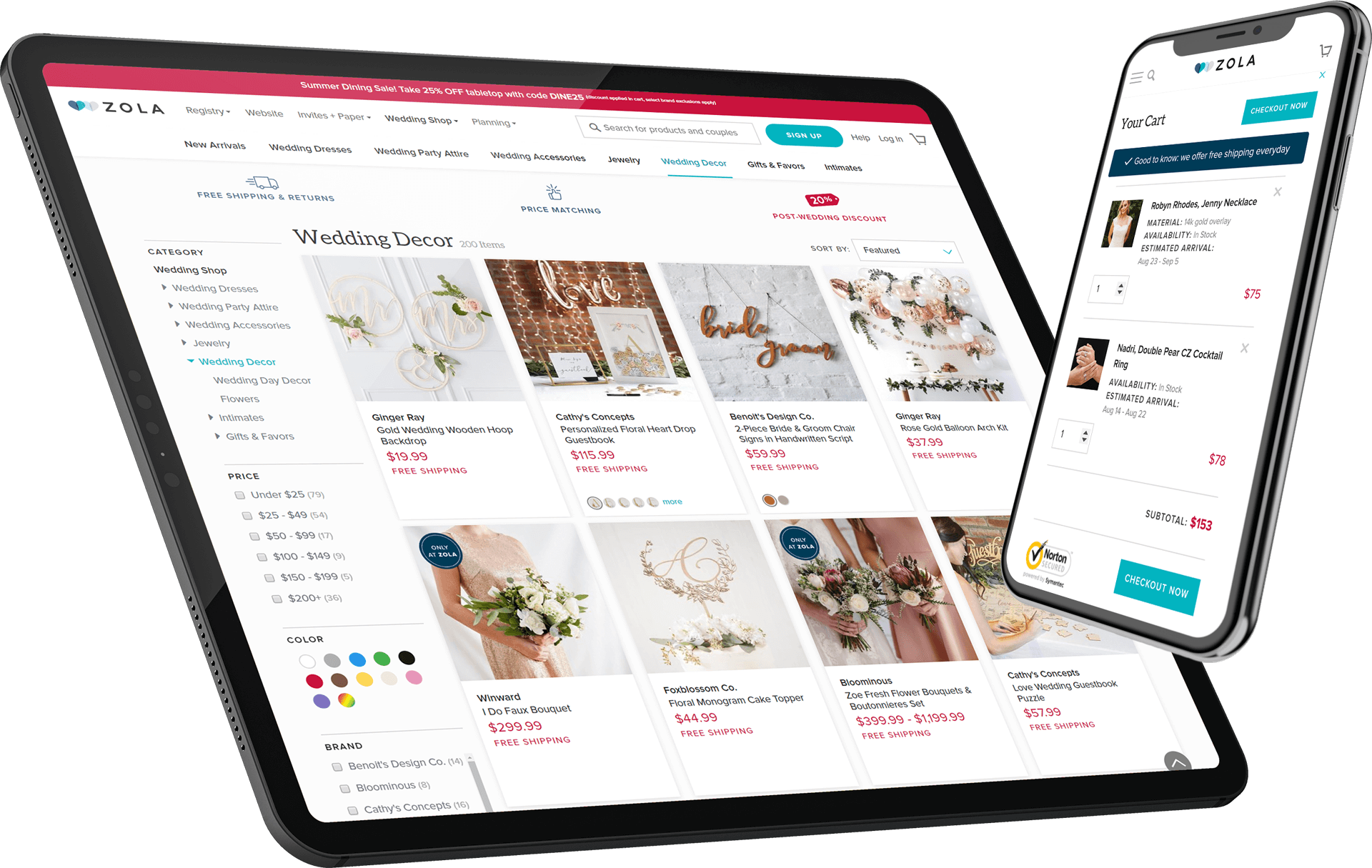Weding planning app in Web, IOS and Android